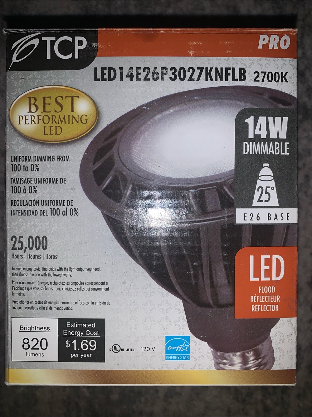🆕- TCP Pro 14W LED Flood Reflector - Dimmable